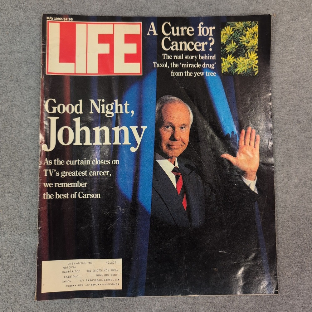 LIFE Magazine May 1992 Johnny Carson Finale Issue Cure for Cancer Taxol - Picture 1 of 2